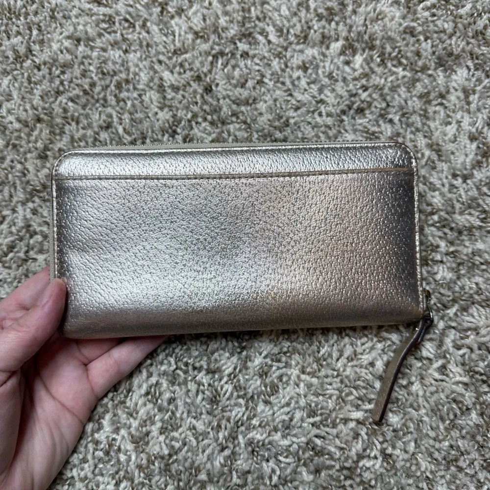 Kate Spade Wellesley Neda Continental Zip Around Wallet Rose Gold
